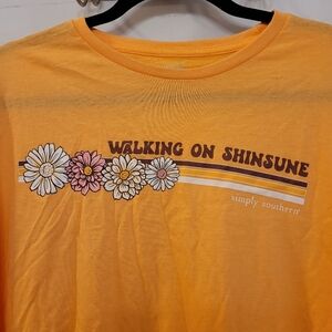 Simply Southern Walking On Sunshine Long Sleeve Tee Sz XXL
